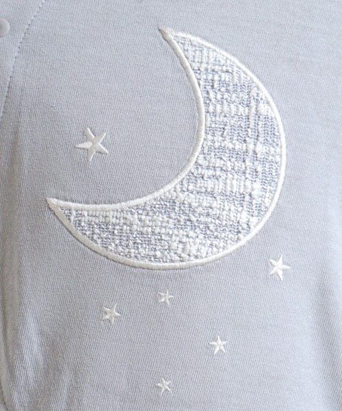 10mois(ディモワ)の「【10mois(ディモワ)】moonロンパース 70・80cm(ロンパース・キッズ・クリーム/ライトブルー・70cm/80cm)」の7枚目の写真