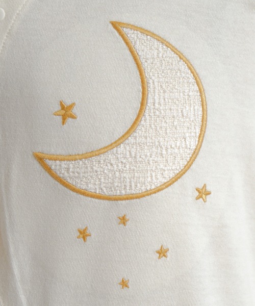 10mois(ディモワ)の「【10mois(ディモワ)】moonロンパース 70・80cm(ロンパース・キッズ・クリーム/ライトブルー・70cm/80cm)」の3枚目の写真