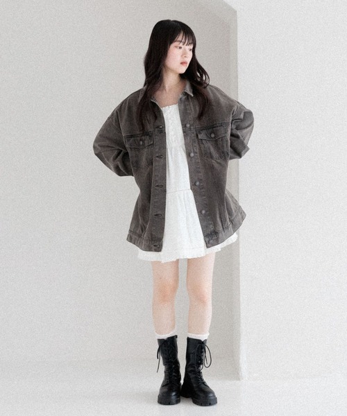 【美品】HeartホールRIBキャミドレス ヘザーグレー S 美品】HeartホールRIBキャミドレス ヘザーグレー S | キャミ