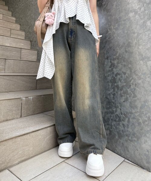 サイズ展開有】バギーデニムパンツ（デニムパンツ）｜Another