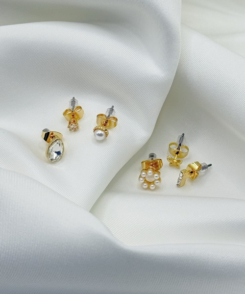 ドロップ6ペアセットピアス（ピアス（両耳用））｜Heartdance（ハート