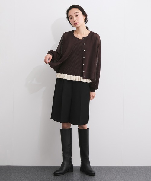 le cercle ADAM ET ROPE'(ルセルクルアダムエロペ)の「フリルアンサンブル(アンサンブル・レディース・ダークブラウン系/グレー系/ブラック系・FREE)」の8枚目の写真