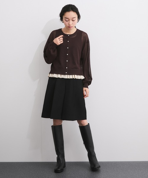 le cercle ADAM ET ROPE'(ルセルクルアダムエロペ)の「フリルアンサンブル(アンサンブル・レディース・ダークブラウン系/グレー系/ブラック系・FREE)」の10枚目の写真