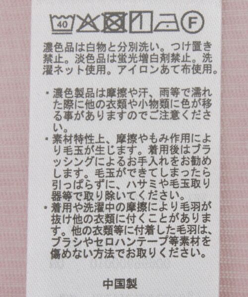 earth music&ecology（アースミュージックアンドエコロジー）の「クルーネックシアーテレコプルオーバー（Tシャツ/カットソー・レディース・オフホワイト/ブラウン/ピンク/ブラック・FREE）」の6枚目の写真