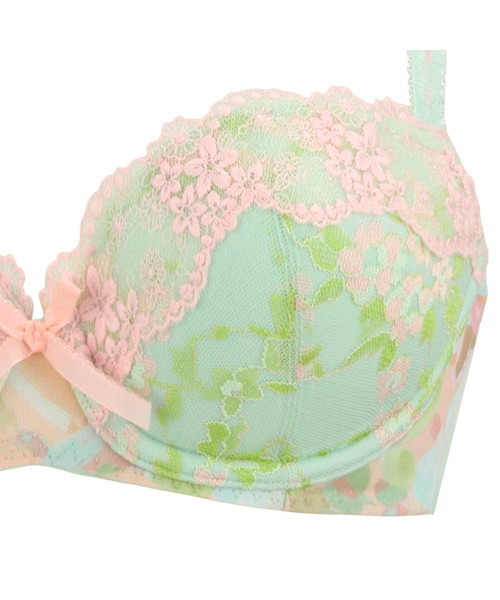 AMOSTYLE BY Triumph（アモスタイルバイトリンプ）の「 夢みるブラ＆ショーツセット【ABCDカップ】（3/4カップブラ） AMST1065 WHU + Hikini（ブラ&ショーツ・レディース・ブラック×パープル/ホワイト×イエロー/グリーン×ピンク/ローズ/スカイブルー/ベビーピンク・B65/A70/C75/D75/C80/B70/D70/D80/A75/D65/C70/B75/C65）」の22枚目の写真