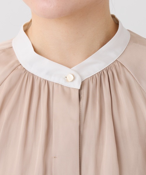 セール】配色サテンブラウス（シャツ/ブラウス）｜COLLAGE