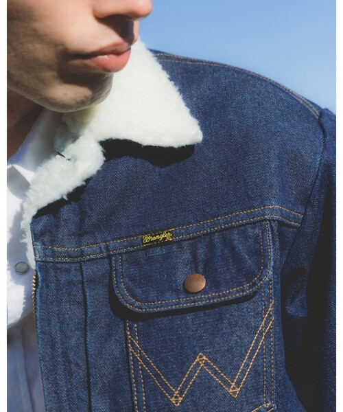 Wrangler（ラングラー）の「【別注】Wrangler / 24MJZ ボアジャケット（ブルゾン・メンズ・ブルー系その他3/ブラック・SMALL/LARGE/MEDIUM/X-LARGE）」の10枚目の写真