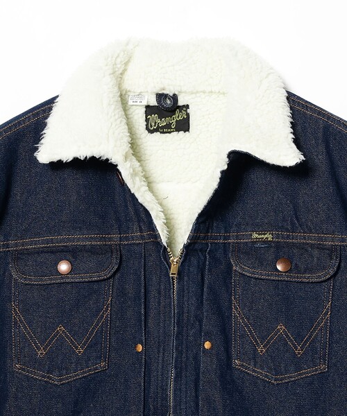 Wrangler（ラングラー）の「【別注】Wrangler / 24MJZ ボアジャケット（ブルゾン・メンズ・ブルー系その他3/ブラック・SMALL/LARGE/MEDIUM/X-LARGE）」の4枚目の写真