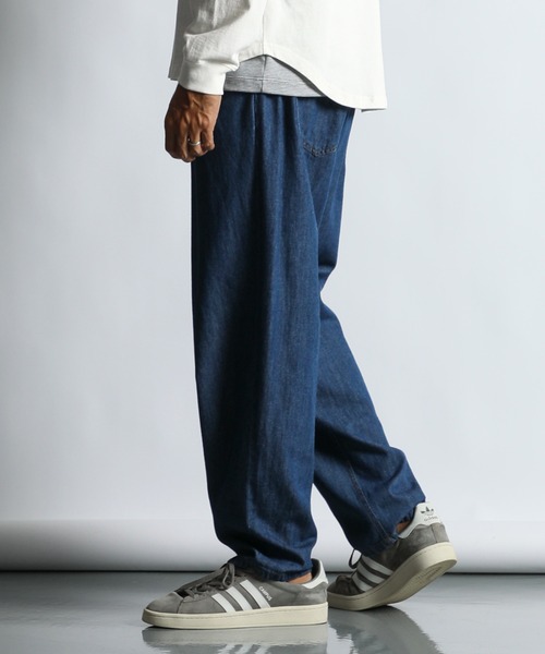 The DUFFER of ST.GEORGE(ザダファーオブセントジョージ)の「6.2oz EASY WIDE DENIM:6.2オンス イージーワイドデニム(デニムパンツ・メンズ・ブルー・X-LARGE/LARGE/MEDIUM/SMALL)」の4枚目の写真