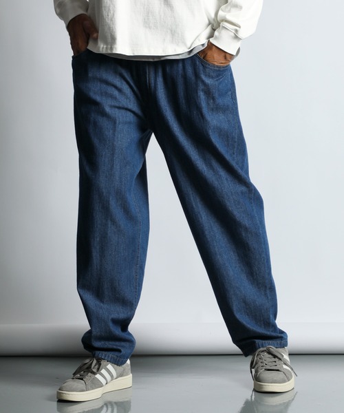 The DUFFER of ST.GEORGE(ザダファーオブセントジョージ)の「6.2oz EASY WIDE DENIM:6.2オンス イージーワイドデニム(デニムパンツ・メンズ・ブルー・X-LARGE/LARGE/MEDIUM/SMALL)」の2枚目の写真