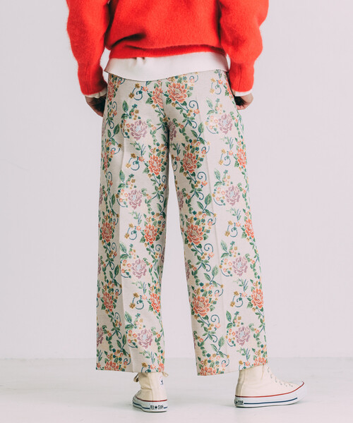 Freada(フリーダ)の「Freada/フリーダ 花ジャガードワイドパンツ(その他パンツ・レディース・オフホワイト/ブラック・S/M)」の10枚目の写真