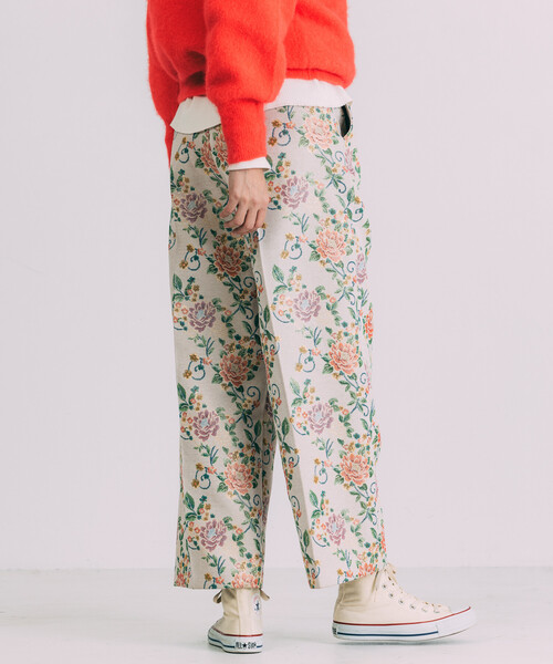 Freada(フリーダ)の「Freada/フリーダ 花ジャガードワイドパンツ(その他パンツ・レディース・オフホワイト/ブラック・S/M)」の11枚目の写真