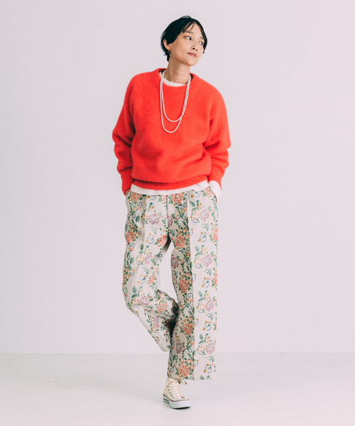 Freada(フリーダ)の「Freada/フリーダ 花ジャガードワイドパンツ(その他パンツ・レディース・オフホワイト/ブラック・S/M)」の17枚目の写真