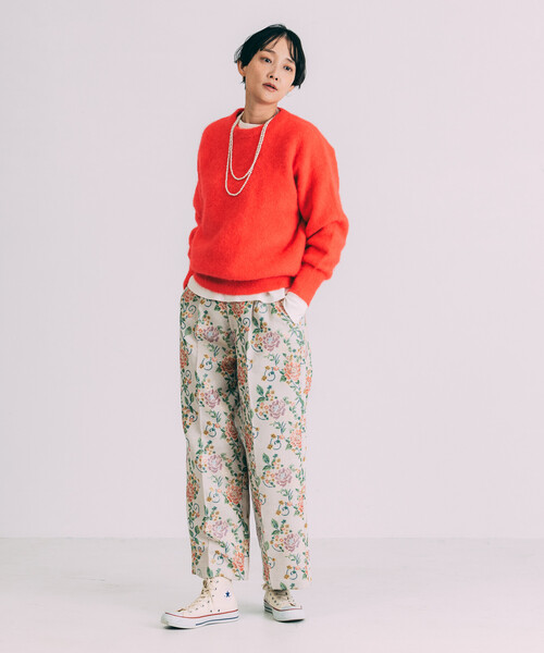 Freada(フリーダ)の「Freada/フリーダ 花ジャガードワイドパンツ(その他パンツ・レディース・オフホワイト/ブラック・S/M)」の18枚目の写真