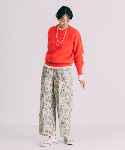 Freada(フリーダ)の「Freada/フリーダ 花ジャガードワイドパンツ(その他パンツ・レディース・オフホワイト/ブラック・S/M)」の19枚目の写真