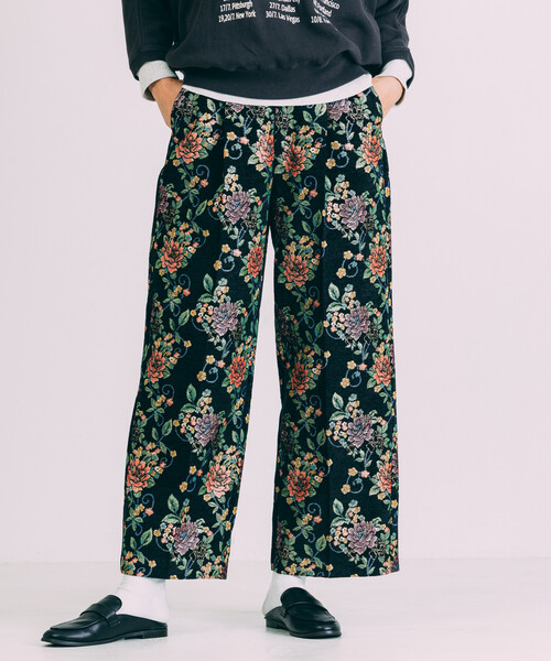 Freada(フリーダ)の「Freada/フリーダ 花ジャガードワイドパンツ(その他パンツ・レディース・オフホワイト/ブラック・S/M)」の21枚目の写真