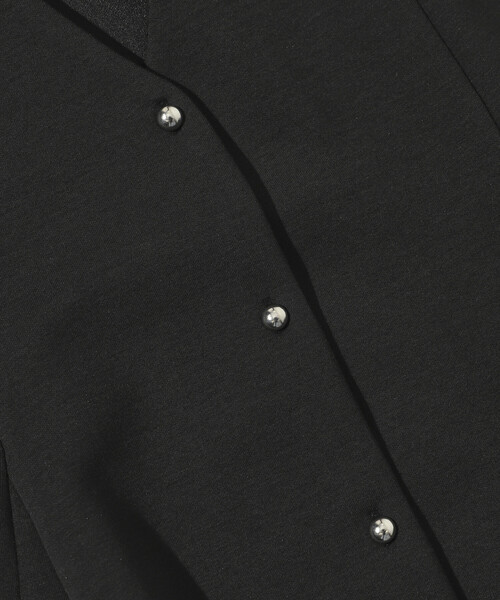 Firsthand（ファーストハンド）の「Firsthand/ファーストハンド ダンボール ペプラムシルエット Vネック ジレ / ベストト（カーディガン/ボレロ・レディース・ブラック/オフホワイト/グレー・ﾌﾘ-）」の7枚目の写真