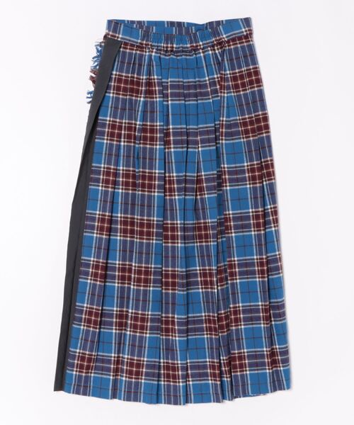 Q(キュー)の「タータンチェックラップスカート(スカート・レディース・レッド系その他/ブルー系その他・MEDIUM)」の10枚目の写真