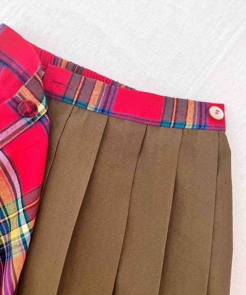 Q(キュー)の「タータンチェックラップスカート(スカート・レディース・レッド系その他/ブルー系その他・MEDIUM)」の16枚目の写真