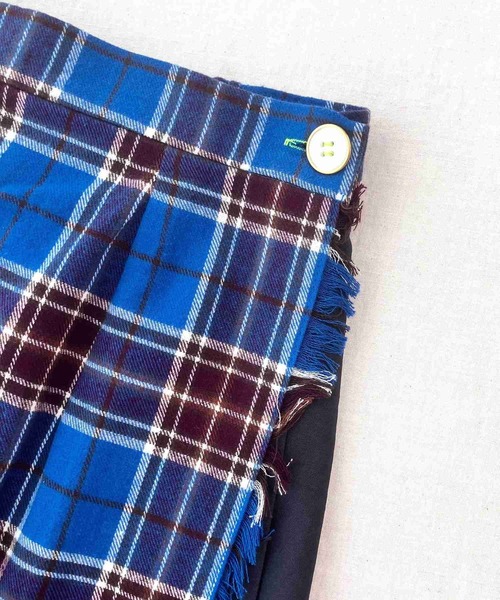 Q(キュー)の「タータンチェックラップスカート(スカート・レディース・レッド系その他/ブルー系その他・MEDIUM)」の15枚目の写真