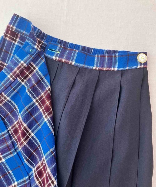 Q(キュー)の「タータンチェックラップスカート(スカート・レディース・レッド系その他/ブルー系その他・MEDIUM)」の17枚目の写真