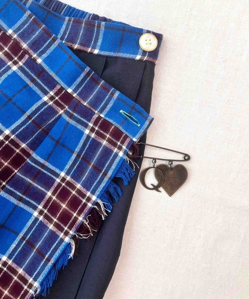 Q(キュー)の「タータンチェックラップスカート(スカート・レディース・レッド系その他/ブルー系その他・MEDIUM)」の19枚目の写真