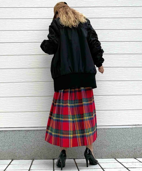 Q(キュー)の「タータンチェックラップスカート(スカート・レディース・レッド系その他/ブルー系その他・MEDIUM)」の7枚目の写真