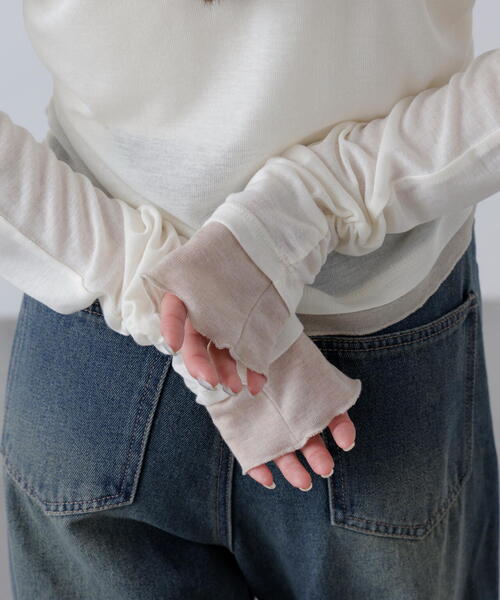 FREE'S MART(フリーズマート)の「◆シアーテレコレイヤード風カットソー(Tシャツ/カットソー・レディース・ホワイト/ブラウン/グレー・FREE)」の17枚目の写真