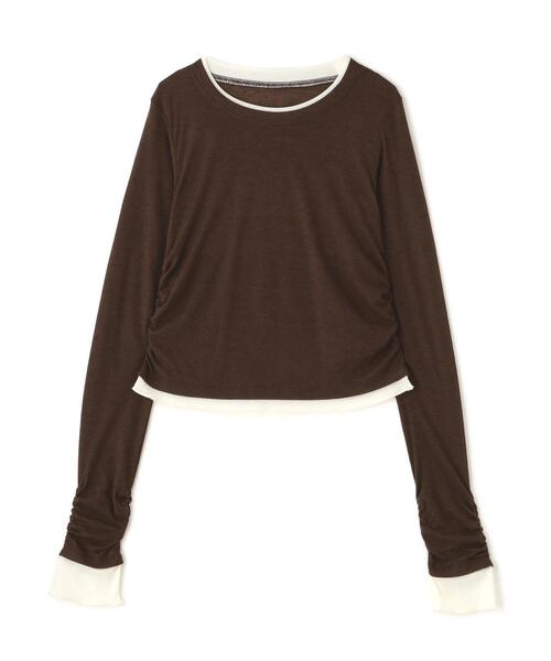 FREE'S MART(フリーズマート)の「◆シアーテレコレイヤード風カットソー(Tシャツ/カットソー・レディース・ホワイト/ブラウン/グレー・FREE)」の19枚目の写真