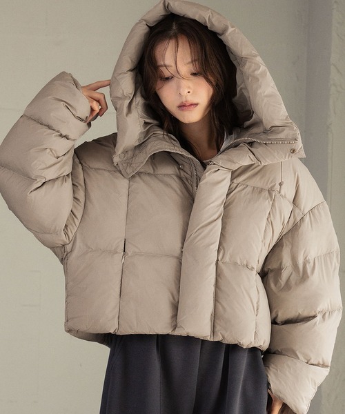 セール】フーデッド ショート丈 ダウンコート（ダウンジャケット