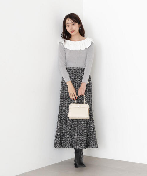 PROPORTION BODY DRESSING（プロポーションボディドレッシング）の「ラメツイードマーメイドスカート / 1215220916（スカート・レディース・ブラック/ピンク・SMALL/P/S/MEDIUM）」の22枚目の写真