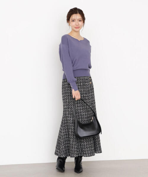 PROPORTION BODY DRESSING（プロポーションボディドレッシング）の「ラメツイードマーメイドスカート / 1215220916（スカート・レディース・ブラック/ピンク・SMALL/P/S/MEDIUM）」の20枚目の写真