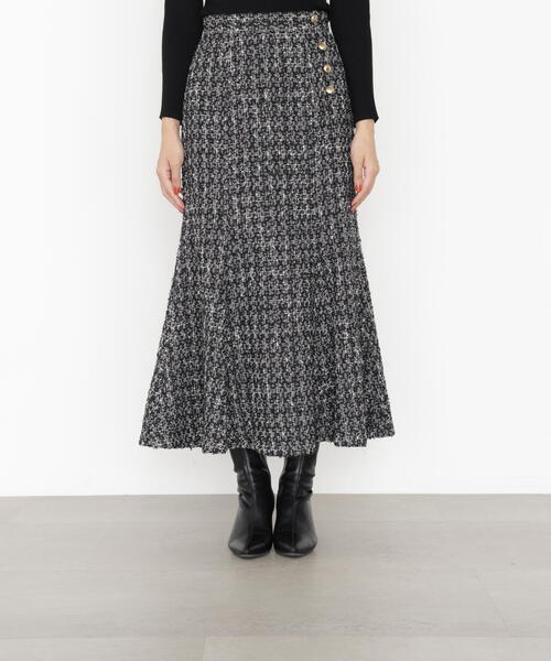 PROPORTION BODY DRESSING（プロポーションボディドレッシング）の「ラメツイードマーメイドスカート / 1215220916（スカート・レディース・ブラック/ピンク・SMALL/P/S/MEDIUM）」の17枚目の写真
