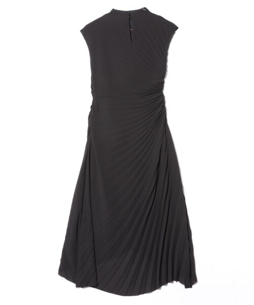 ALLSAINTS(オールセインツ)の「RAYANNA PLEATED SATIN MIDI DRESS | RAYANNA プリーツ サテン ミディ ドレス・ワンピース(ワンピース・レディース・ブラック・6/8/10/4)」の8枚目の写真