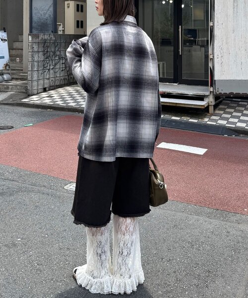 CIAOPANIC（チャオパニック）の「アソートチェックシャツ（シャツ/ブラウス・レディース・ベージュ/ブラック/グリーン/サックスブルー/ブラウン/ネイビー・MEDIUM/LARGE）」の12枚目の写真