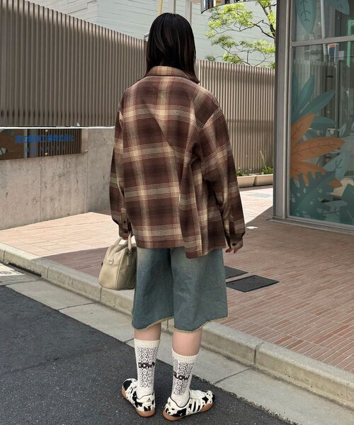 CIAOPANIC（チャオパニック）の「アソートチェックシャツ（シャツ/ブラウス・レディース・ベージュ/ブラック/グリーン/サックスブルー/ブラウン/ネイビー・MEDIUM/LARGE）」の18枚目の写真