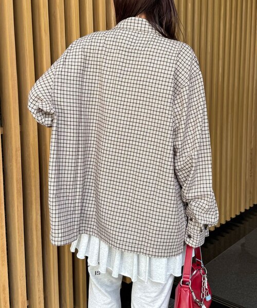 CIAOPANIC（チャオパニック）の「アソートチェックシャツ（シャツ/ブラウス・レディース・ベージュ/ブラック/グリーン/サックスブルー/ブラウン/ネイビー・MEDIUM/LARGE）」の22枚目の写真