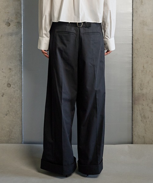 RUMCHE（ラムシェ）の「Chino Wide Pants / チノワイドパンツ（チノパンツ・レディース・ホワイト/ブラック/ベージュ・SMALL/MEDIUM）」の17枚目の写真