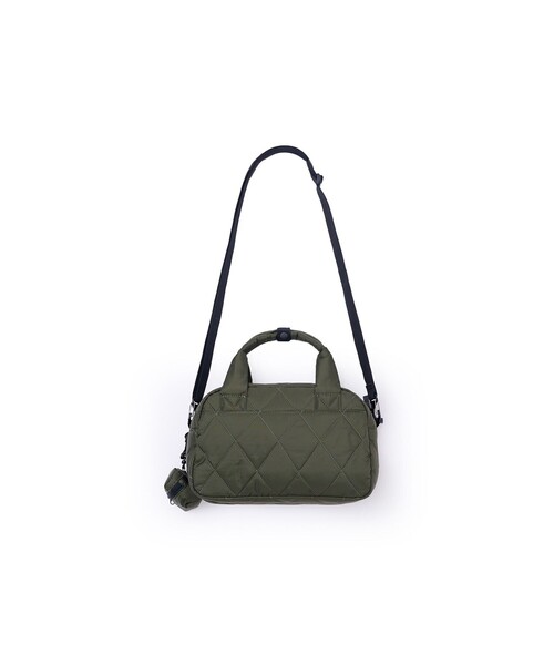 AIGLE（エーグル）の「撥水 キルティングミニダッフルバッグ イヤホンポーチ付き（ショルダーバッグ・レディース・ブラック/モスグリーン・FREE）」の8枚目の写真