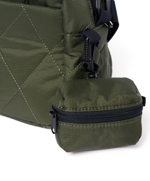 セール】撥水 キルティングミニダッフルバッグ イヤホンポーチ付き