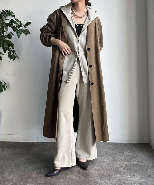 DouDou(ドゥドゥ)の「ライナー付ロングトレンチコート(その他アウター・レディース・ブラック/ベージュ・FREE)」の12枚目の写真