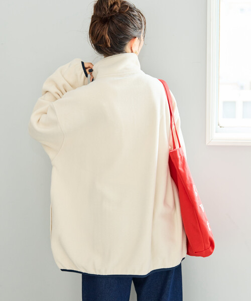 FREAK'S STORE(フリークスストア)の「限定展開 DISCUS ATHLETIC × FREAK'S STORE/ディスカス アスレチック 別注 配色 フリース ハーフジップ プルオーバー(その他アウター・レディース・ライトグレー/ブラウン/ナチュラル/ブラック/ネイビー・フリ-)」の12枚目の写真