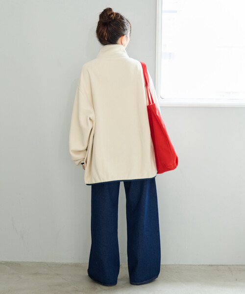 FREAK'S STORE(フリークスストア)の「限定展開 DISCUS ATHLETIC × FREAK'S STORE/ディスカス アスレチック 別注 配色 フリース ハーフジップ プルオーバー(その他アウター・レディース・ライトグレー/ブラウン/ナチュラル/ブラック/ネイビー・フリ-)」の9枚目の写真