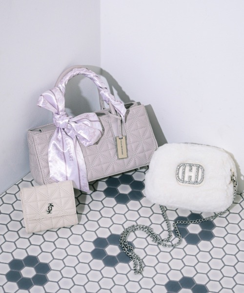 JILL by JILL STUART(ジルバイジルスチュアート)の「◇スカーフキルティングトート(ショルダーバッグ・レディース・ピンク/ブラック/ブルー・FREE)」の13枚目の写真