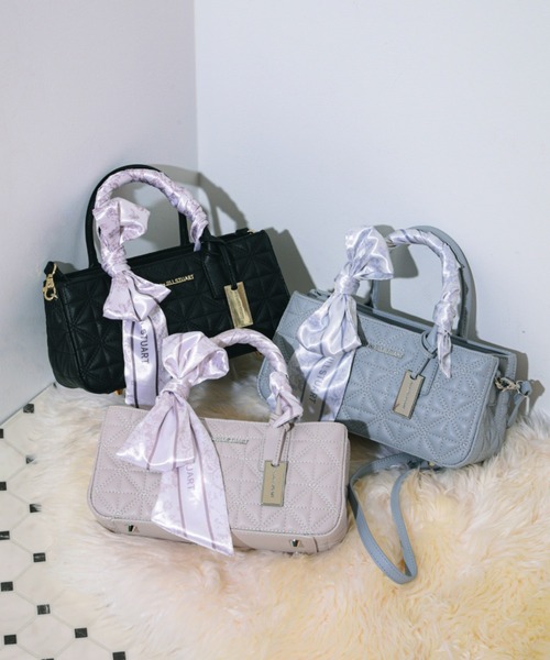 JILL by JILL STUART(ジルバイジルスチュアート)の「◇スカーフキルティングトート(ショルダーバッグ・レディース・ピンク/ブラック/ブルー・FREE)」の9枚目の写真