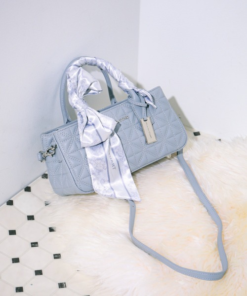 JILL by JILL STUART(ジルバイジルスチュアート)の「◇スカーフキルティングトート(ショルダーバッグ・レディース・ピンク/ブラック/ブルー・FREE)」の14枚目の写真
