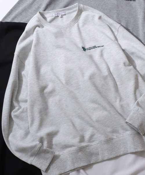 U.S. POLO ASSN.(ユーエスポロアッスン)の「2026AW U.S. POLO ASSN./ユーエスポロアッスン 別注 オーバーサイズ ワンポイント刺繍 裏毛 トレーナー スウェット レディース メンズ(スウェット・メンズ・グレー/オートミール/チャコール/ホワイト/ネイビー/ブラック・M/L/LL)」の6枚目の写真