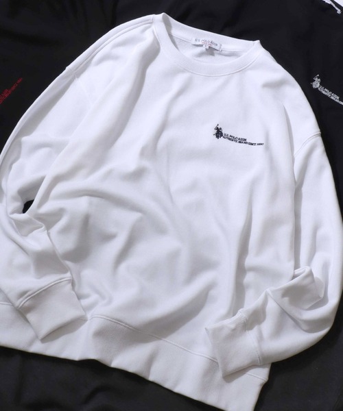 U.S. POLO ASSN.(ユーエスポロアッスン)の「2026AW U.S. POLO ASSN./ユーエスポロアッスン 別注 オーバーサイズ ワンポイント刺繍 裏毛 トレーナー スウェット レディース メンズ(スウェット・メンズ・グレー/オートミール/チャコール/ホワイト/ネイビー/ブラック・M/L/LL)」の2枚目の写真