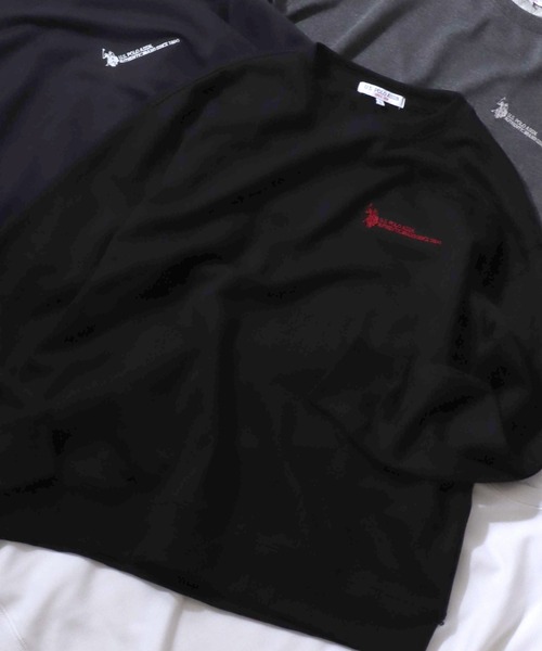 U.S. POLO ASSN.(ユーエスポロアッスン)の「2026AW U.S. POLO ASSN./ユーエスポロアッスン 別注 オーバーサイズ ワンポイント刺繍 裏毛 トレーナー スウェット レディース メンズ(スウェット・メンズ・グレー/オートミール/チャコール/ホワイト/ネイビー/ブラック・M/L/LL)」の3枚目の写真