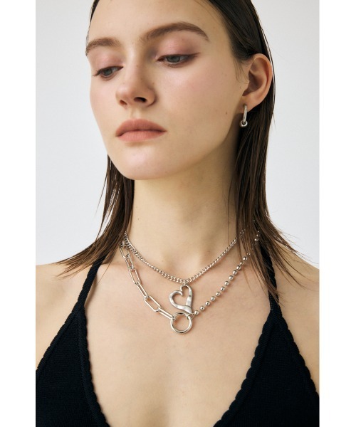 MOUSSY（マウジー）の「ASYMMETRY チェーンネックレス（ネックレス・レディース・シルバー/ゴールド・FREE）」の2枚目の写真